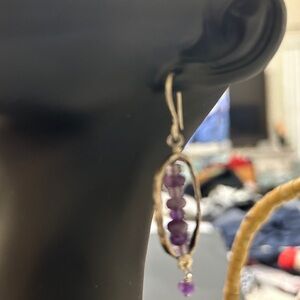 Silpada Elegant Purple amethyst Beaded Earrings